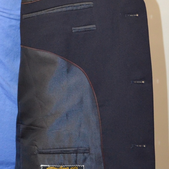 Ferretti 44R Sport Coat Blazer Suit Jacket Navy Si - Picture 5 of 8